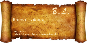 Barna Laborc névjegykártya